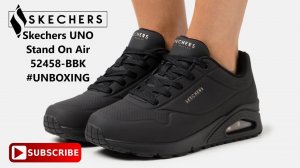 Skechers UNO Stand On Air Men's Trainers / Air Cooled Memory Foam Sneakers | 52458-BBK | #UNBOXING