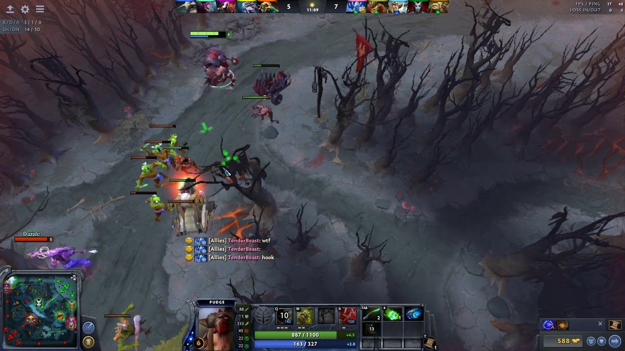 Dota 2 Pudge roam semi support смотреть онлайн