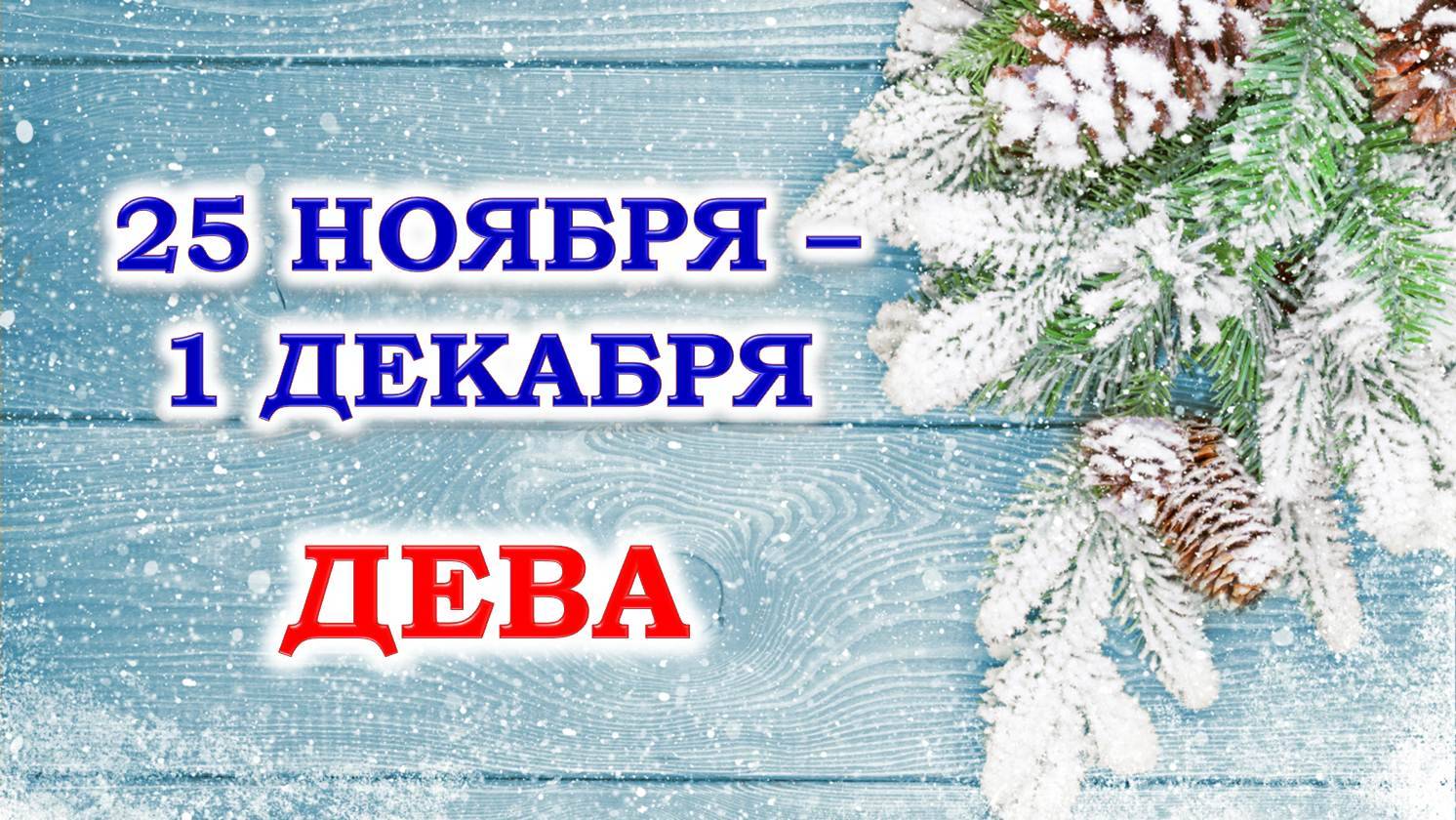 ♍ ДЕВА. ❄️ С 25 НОЯБРЯ по 1 ДЕКАБРЯ 2024 г. 🩵 Таро-прогноз 🧿