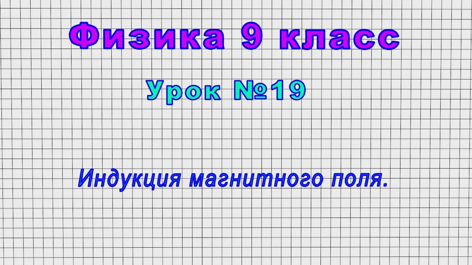 Физика 9 класс (Урок№19 - Индукция магнитного поля.)