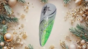 Яркий витраж. Идея новогоднего маникюра.  МК