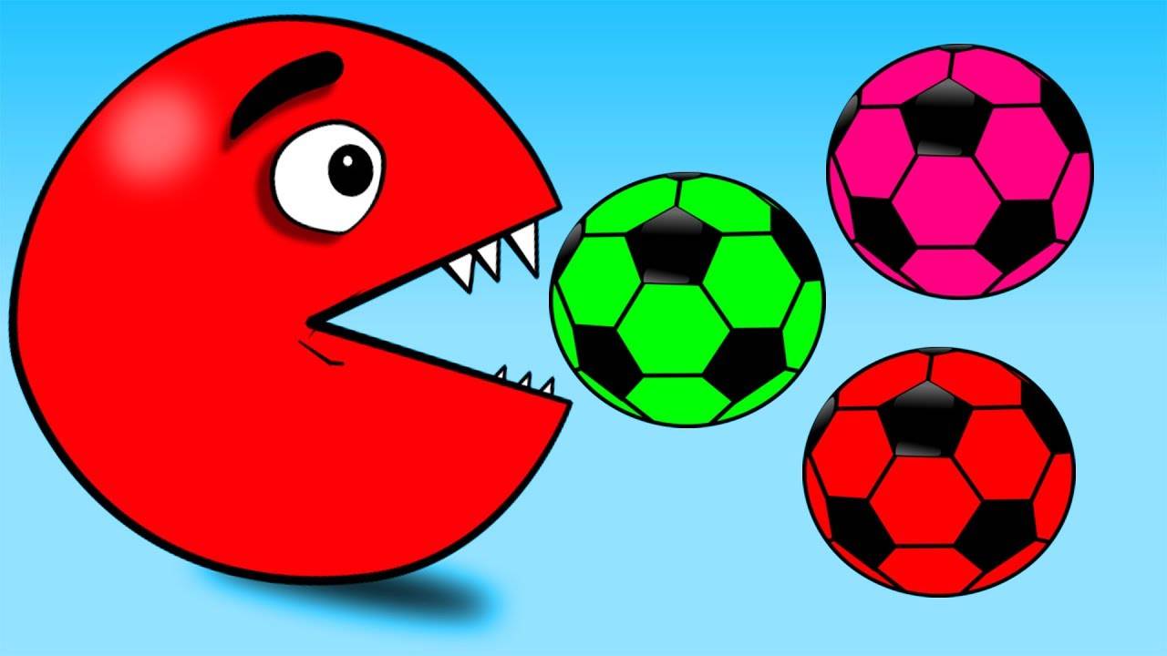 Мультики для детей, пакман ест чупа чупсы, учим цвета смотреть онлайн