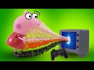 Свинка Пеппа попала в телевизор видеоигра онлайн на русском Peppa Pig Мультик из игрушек С