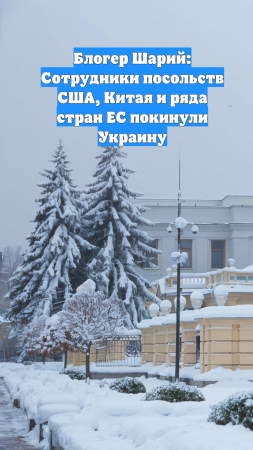Блогер Шарий: Сотрудники посольств США, Китая и ряда стран ЕС покинули Украину
