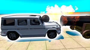 Beamng стреляем по машинам из царь пушки, видео для детей про машинки