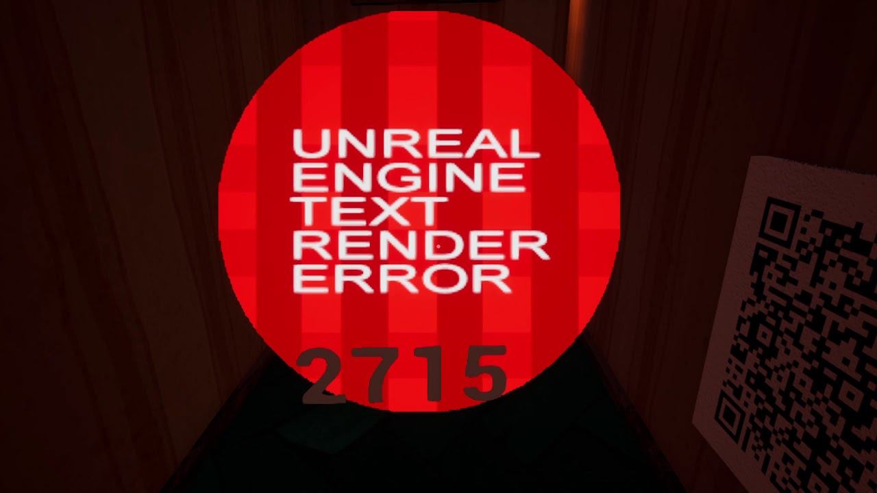 Unreal Engine Text Render Error QR code