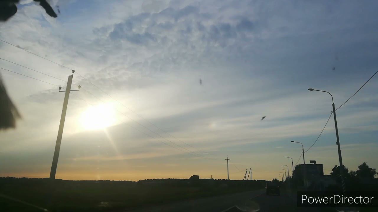 Солнечное Гало? /: интересное облако. смотреть онлайн