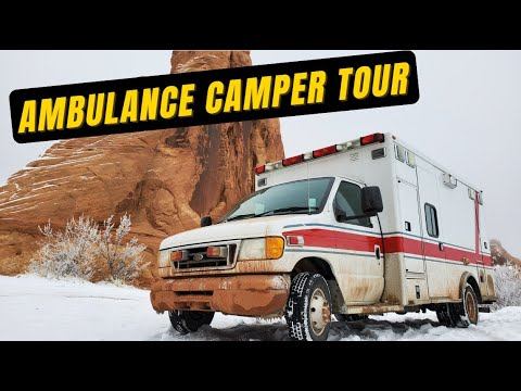 Ambulance Camper Conversion Tour | Tiny Home on Wheels смотреть онлайн