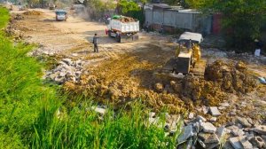 Строительство, засыпка дороги