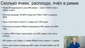 Пчеловодство в цифрах, это важно. Развитие пчёл, маток. Сколько до медосбора. Зачем количество ячеек