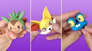 Pokémon Clay Art: 6th Generation Pokemon Starters!! Chespin / Fennekin / Froakie