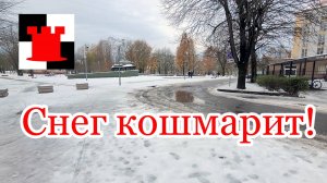 Новости Калининграда: неожиданно для коммунальщиков выпал снег!