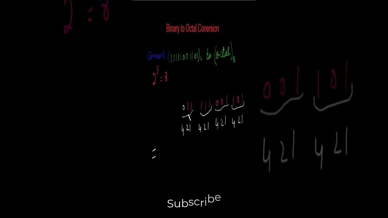 Mastering Number System: Binary to Octal Conversion Demystified #digitallogic #binarycode #mathtric