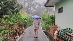 Сверхсильный дождь в индонезийской деревне. Снимите стресс и лучше спите под звук дождя.