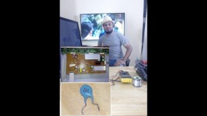 samsung PS43E450A1W sound no picture problem Y-SUS fix إصلاح تلفاز بلازما 43 بوصة