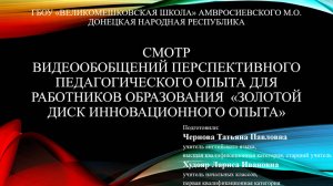 Золотой диск инновационного опыта 2024 Чернова Т.П.