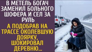 В метель богач заменил больного шофера, сев за руль… А подобрав замерзшую доярку на шоссе, шокирова