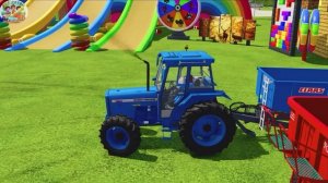 Мультфильм про трактора в увлекательной игре Farming Simulator 22, мультик про большие трактора