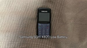 Samsung SGH-X820 - Low battery