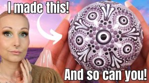 Purple Dot Mandala Art | EASY Stone Mandala Tutorial For BEGINNERS