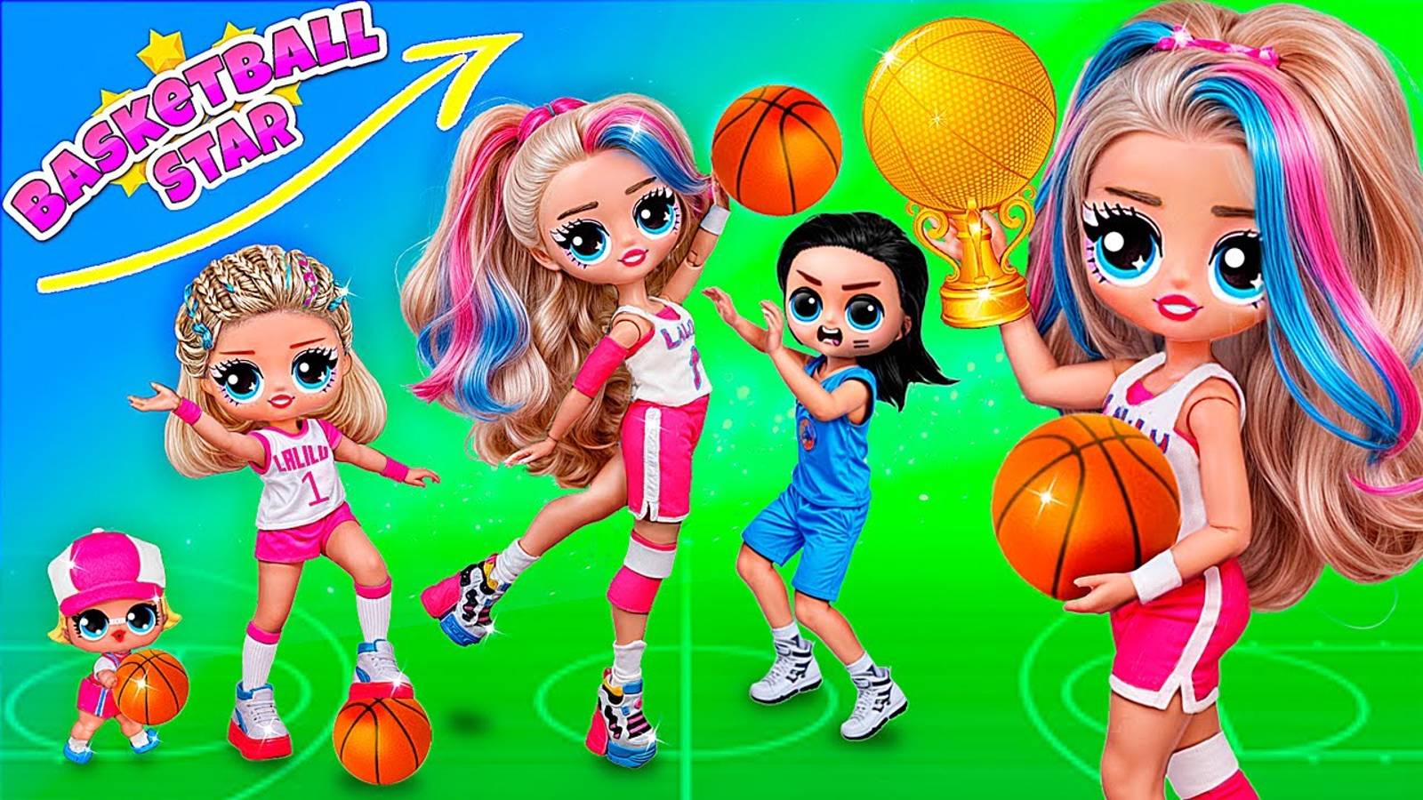 Баскетболистка Взрослеет! 32 поделки для кукол ЛОЛ смотреть онлайн