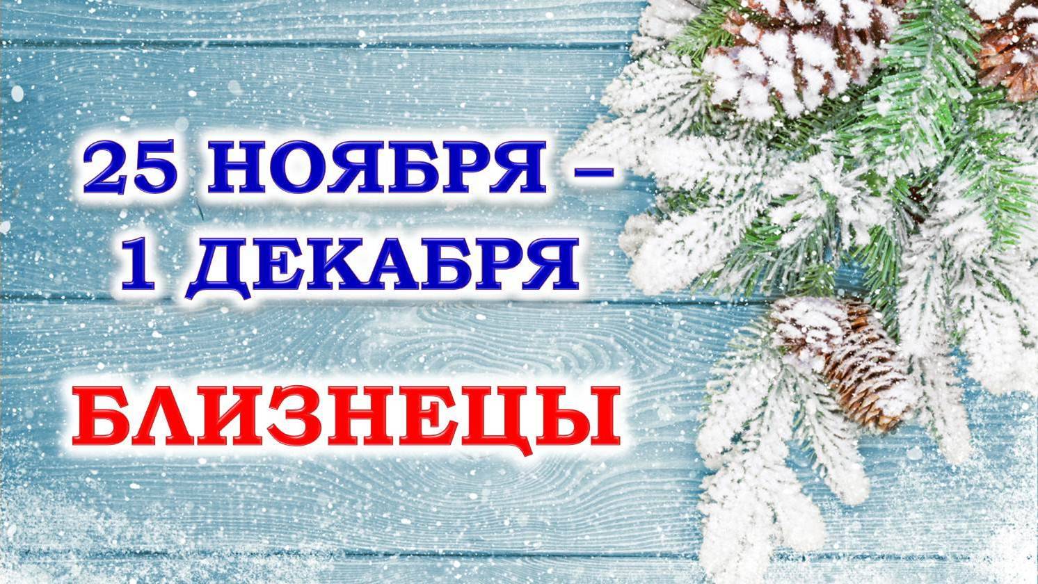 ♊ БЛИЗНЕЦЫ. ❄️ С 25 НОЯБРЯ по 1 ДЕКАБРЯ 2024 г. 🩵 Таро-прогноз 🧿