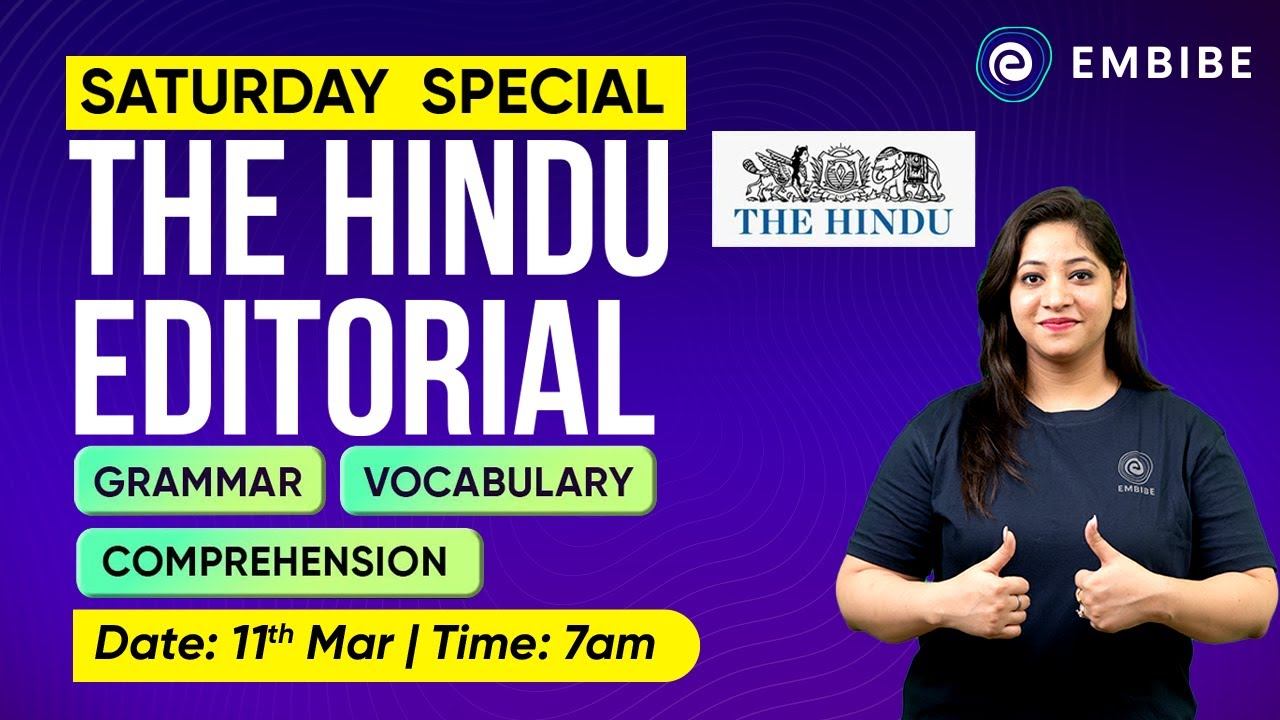 Saturday Special | Weekly The Hindu Analysis | Grammar, Vocab & Comprehension | Yashi Pandey