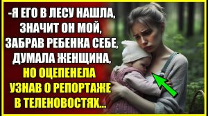 Я его в лесу НАШЛА, значит он мой, забрав ребенка думала женщина, но оцепенела узнав о телерепортаже