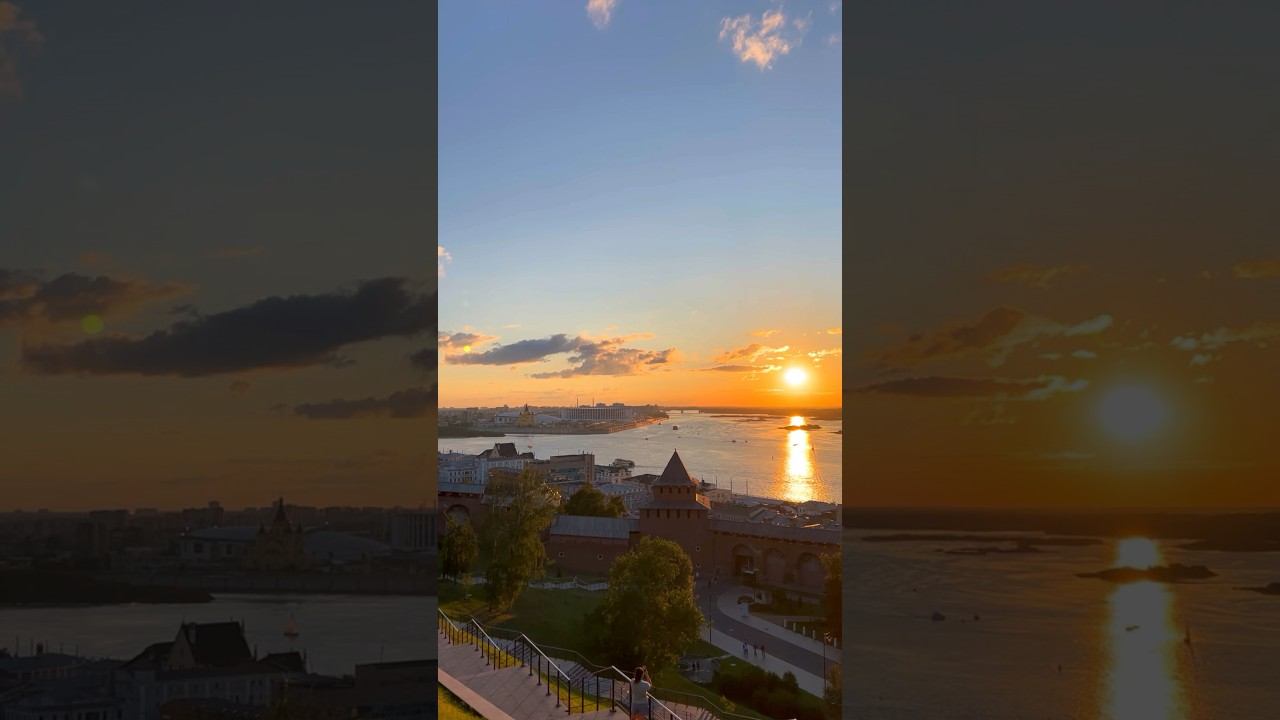 На встречу заходящему солнцу🌅 #закат#нижнийновгород#путешествие#смотроваяплощадка #sunset#travel