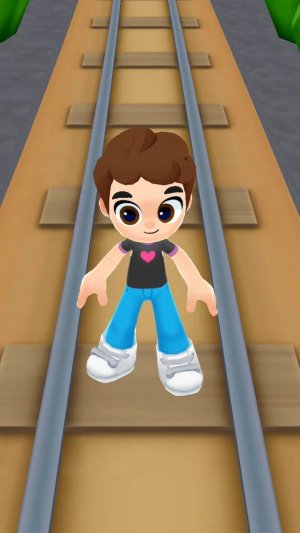 Собираем монетки в игре Kooply Run Subway Craft