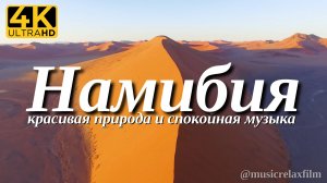 4К Намибия | Видео о животных и природе с успокаивающей, спокойной музыкой для медитации, сна