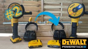 DeWALT PowerStack DCBP034 vs. DCB183 #2. Cięcie metalu szlifierką DCG405