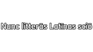 Latin Alphabet Song