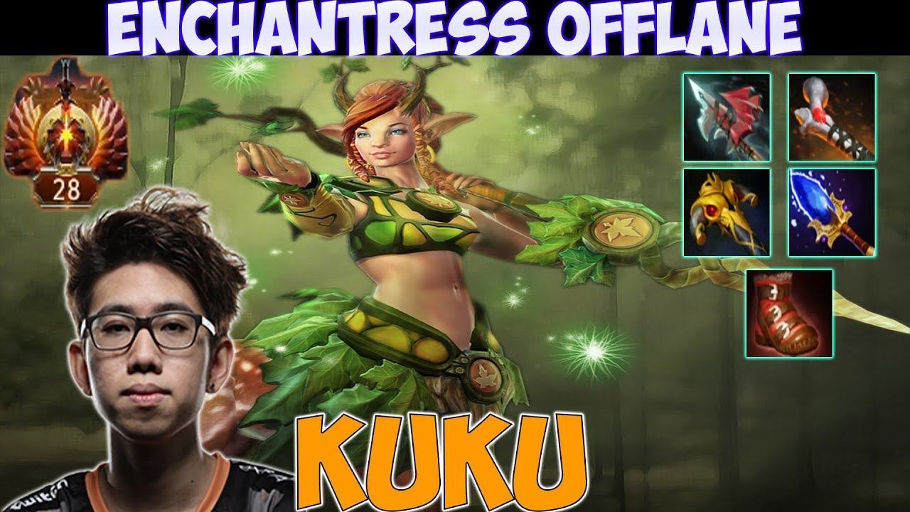 Kuku - Enchantress Offlane vs Jabz(Lina) Abed(Kunkka) | Top Rank Pro Gameplay - Dota 2 смотреть онлайн