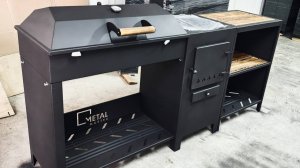 Мангал с печью под казан разборный от производителя