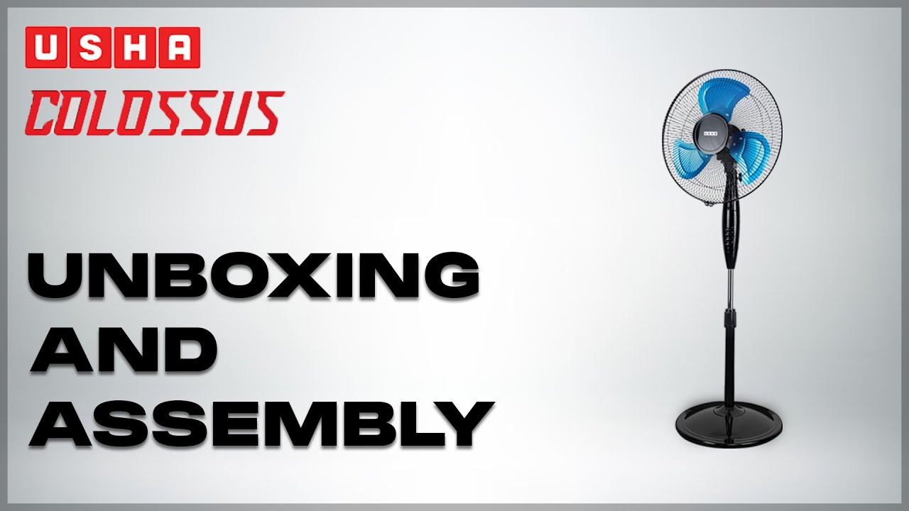 Usha Colossus Pedestal Fan - Unboxing and Assembly. смотреть онлайн