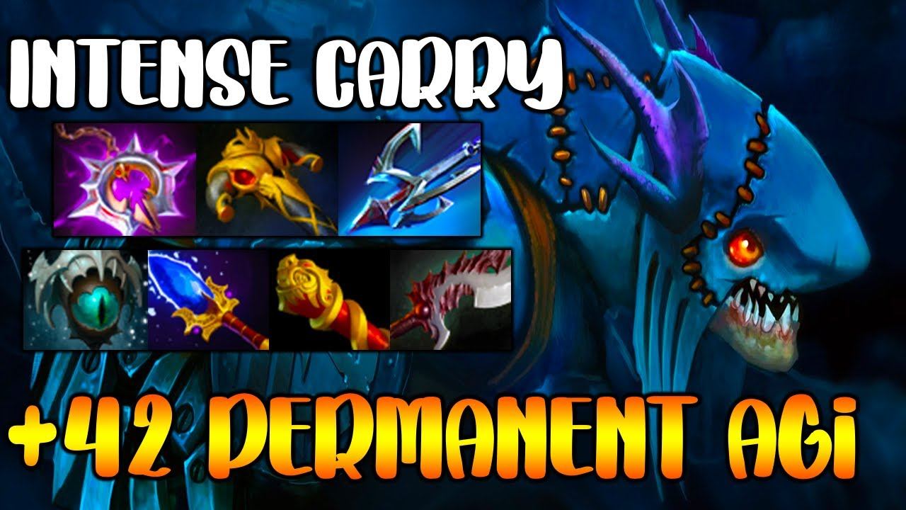 MAXIMUM ATTACK SPEED - +42 PERMANENT AGILITY CARRY SLARK - DOTA 2 GAMEPLAY