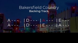 Bakersfield Country Backing Track in A