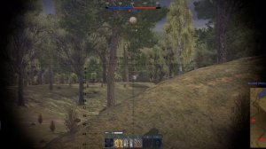 War Thunder 2024.11.23  проход по флангу 3 танка (потом еще 2 было)