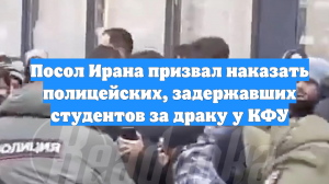 Посол Ирана призвал наказать полицейских, задержавших студентов за драку у КФУ