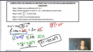 4.6 Pearson Completing the Square Alg 2 2017