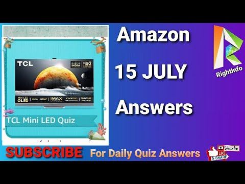 Amazon TCL TV Quiz Answers Today 15 JULY | Fun Zone Quiz Time | RightInfo смотреть онлайн