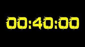 Желтый таймер продолжительностью 40 минут (обратный отсчет) без звука