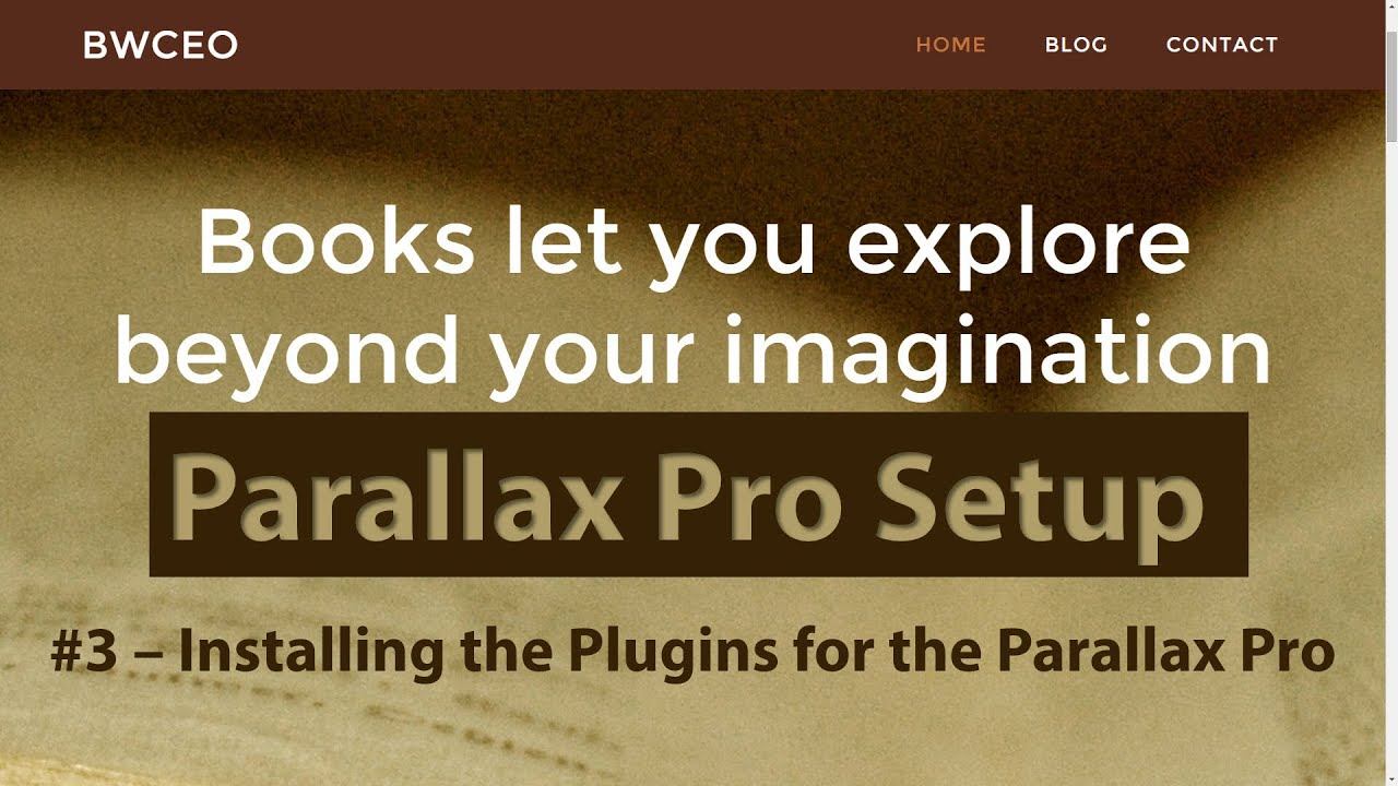 Parallax Pro Child Theme Setup #3 - Installing plugins for the Parallax Pro смотреть онлайн