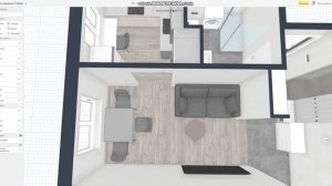 Показ варианта перепланировки квартиры в Планоплан в 3D