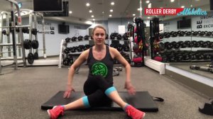 Best Hip Stretches - Roller Derby Athletics - with Booty Quake - Floor Stretches