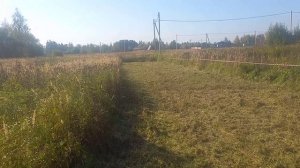 Покос травы мульчерной косилкой при помощи мини трактора Мицубиси GS 230
