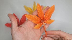 Осенний лист клена из бумаги Кленовый лист оригами