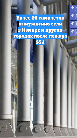 Более 20 самолетов вынужденно сели в Измире и других городах после пожара SSJ