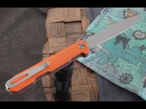 Складной нож САРО Авиационный Single, сталь Bohler K110, рукоять оранжевая G-10